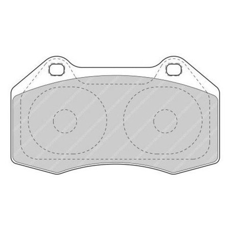 Plaquettes de frein avant FERODO DS2500 FCP1667H pour Renault Clio 3 RS 2.0 16V / Megane 2 RS / F1 Team R26 (étrier BREMBO)