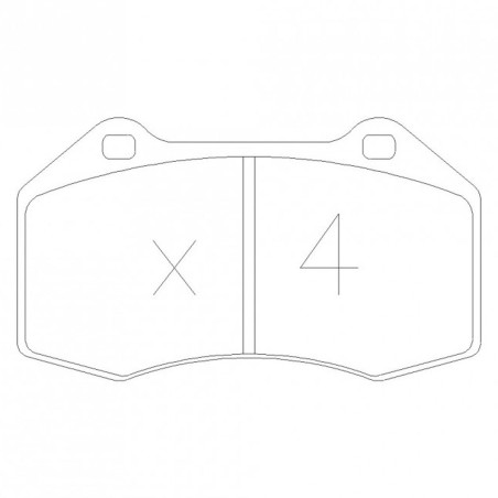 Plaquettes de frein avant GT2i Race pour Renault Clio 3 RS 2.0 16V (dont CUP) / Megane 2 RS (étriers BREMBO)