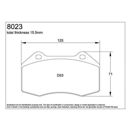 Plaquettes de frein Avant PAGID RACING RST3 8023 pour Renault Clio 3 RS CUP
