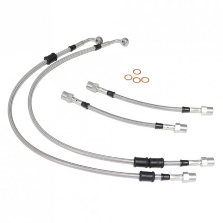 Kit de 4 durites / flexibles de frein Goodridge pour Renault Clio 3 RS (étriers Brembo / banjo)