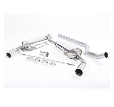 Système d'échappement Cat-Back (non résonné) MILLTEK pour Renault Clio 3 RS 2.0 16V 197cv (avec embouts polis)
