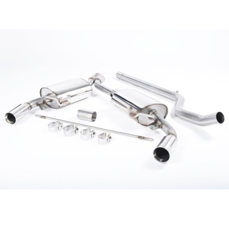 Système d'échappement Cat-Back (non résonné) MILLTEK pour Renault Clio 3 RS 2.0 16V 197cv (avec embouts polis)