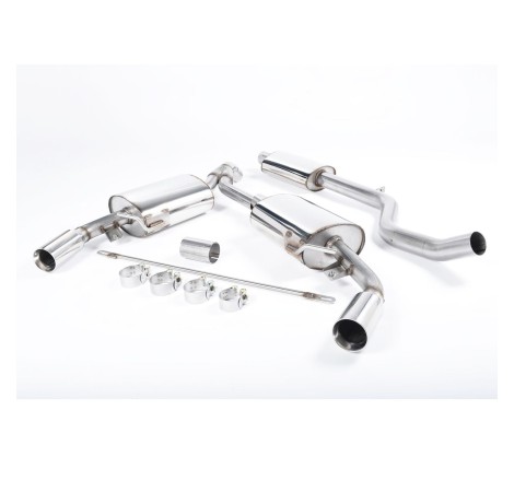Système d'échappement Cat-Back avec silencieux MILLTEK pour Renault Clio 3 RS 2.0 16V 197cv (avec embouts polis)
