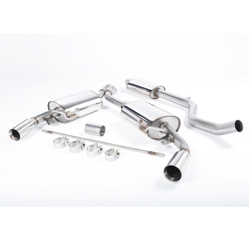 Système d'échappement Cat-Back avec silencieux MILLTEK pour Renault Clio 3 RS 2.0 16V 197cv (avec embouts polis)