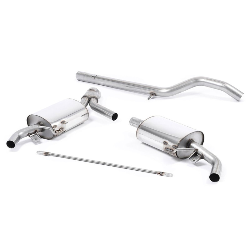 Système d'échappement Cat-Back (non résonné) MILLTEK pour Renault Clio 3 RS 2.0 16V 200cv / CUP (embouts d'origine)
