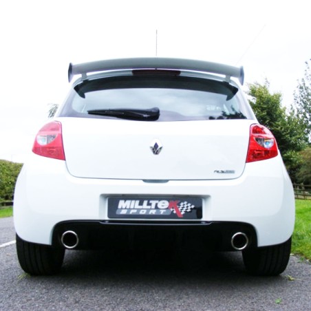Système d'échappement Cat-Back avec silencieux MILLTEK pour Renault Clio 3 RS 2.0 16V 200cv / CUP (embouts d'origine)