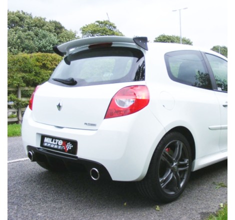 Système d'échappement Cat-Back avec silencieux MILLTEK pour Renault Clio 3 RS 2.0 16V 200cv / CUP (embouts d'origine)