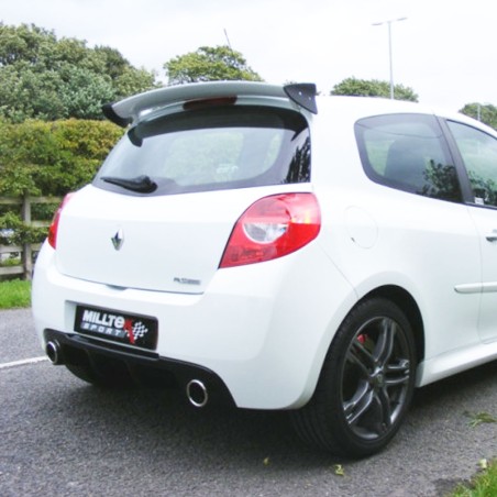 Système d'échappement Cat-Back avec silencieux MILLTEK pour Renault Clio 3 RS 2.0 16V 200cv / CUP (embouts d'origine)