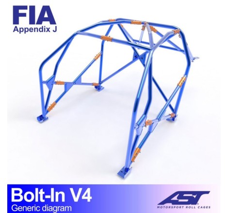 Arceau AST 6 points à boulonner pour Renault Clio 4 (toutes versions dont RS) 5-Portes Hayon