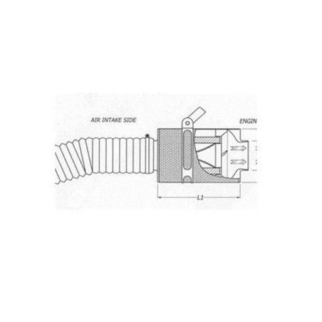 Boite à air carbone CDA avec élément filtrant coton pour Renault Clio 1 2.0 16v WILLIAMS (1995-1998)
