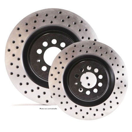 Disques de frein avant ventilés TAROX finition D95 percés pour Renault Clio 4 RS / Megane 4 DCi TCe / Alpine A110S
