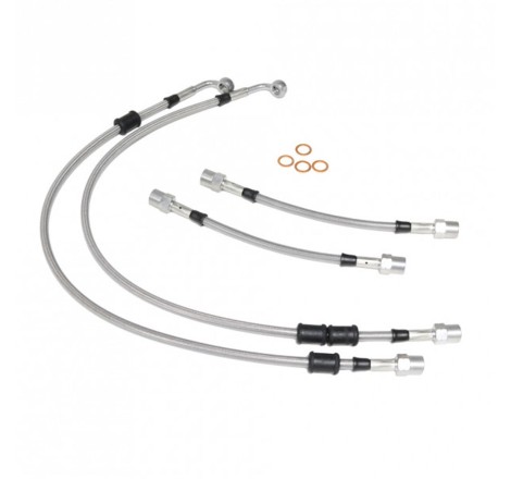 Kit de 4 durites / flexibles de frein Goodridge pour Renault Clio 4 RS 1.6 Turbo 200cv / Trophy 220cv