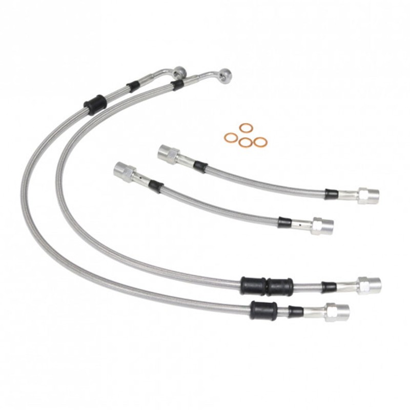 Kit de 4 durites / flexibles de frein Goodridge pour Renault Clio 4 RS 1.6 Turbo 200cv / Trophy 220cv