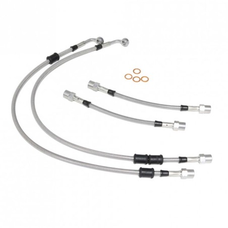 Kit de 4 durites / flexibles de frein Goodridge pour Renault Clio 4 RS 1.6 Turbo 200cv / Trophy 220cv