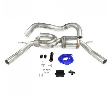 Silencieux / Terminal d'échappement 50mm (gauche+droite) avec valve INOXCAR pour Renault Clio 4 RS Trophy 220cv