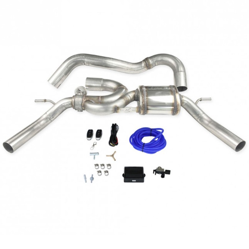 Silencieux / Terminal d'échappement 50mm (gauche+droite) avec valve INOXCAR pour Renault Clio 4 RS Trophy 220cv