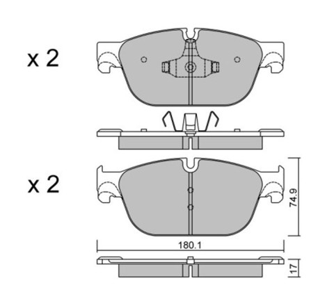 Plaquettes de frein avant GT2i Club pour Peugeot RCZ 16v THP / 308 I GTi & THP (étriers ATE)