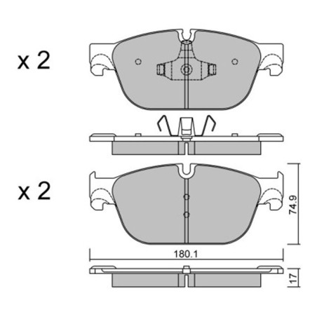 Plaquettes de frein avant GT2i Club pour Peugeot RCZ 16v THP / 308 I GTi & THP (étriers ATE)