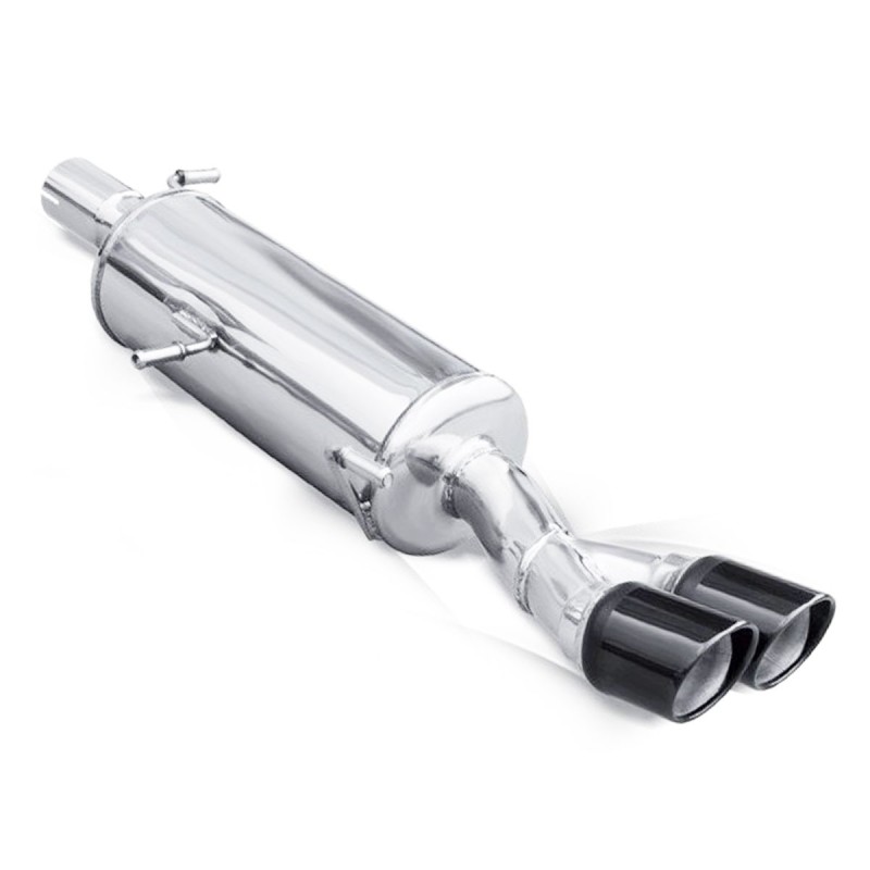 Silencieux / Terminal d'échappement (sorties noires 2x80mm) INOXCAR pour Peugeot 308 I GTi / THP 1.6 200cv