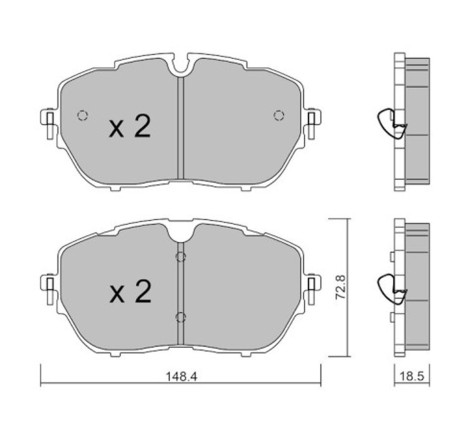 Plaquettes de frein avant GT2i Club pour Peugeot 308 II GTi