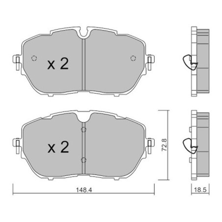 Plaquettes de frein avant GT2i Club pour Peugeot 308 II GTi