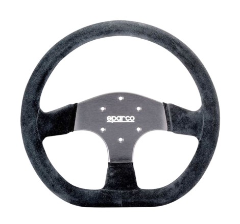 Volant SPARCO R353 en peau retournée noir pour Peugeot 208 GTi