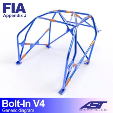 Arceau AST 6 points à boulonner pour Peugeot 208 GTi (2012-2015) 3-Portes Hayon