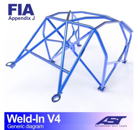 Arceau AST 8 points à souder pour Peugeot 208 GTi (2012-2015) 3-Portes Hayon
