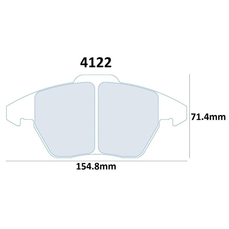 Plaquettes frein avant Carbone Lorraine 4122 RC5+/RC6 Peugeot 207 RC THP / 208 GTi 200 / 307 CC / 308 GTi 270cv / RCZ THP 2.0 R