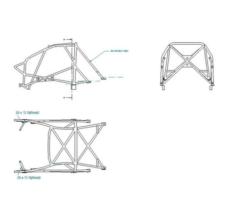 Arceau de sécurité SPARCO pour Peugeot 206 (toutes versions dont GTi, RS, S16, CC et XS)