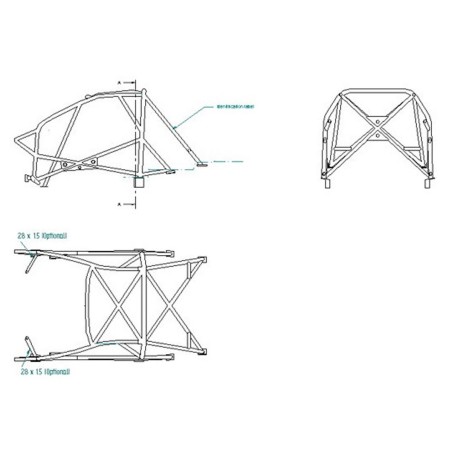 Arceau de sécurité SPARCO pour Peugeot 206 (toutes versions dont GTi, RS, S16, CC et XS)
