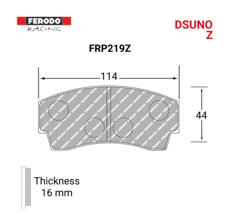 Plaquettes frein avant FERODO DS UNO FCP1467Z pour Peugeot 206 XS / RC / GTi 180