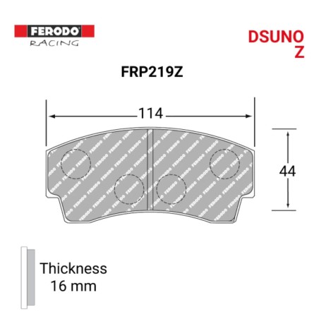 Plaquettes frein avant FERODO DS UNO FCP1467Z pour Peugeot 206 XS / RC / GTi 180