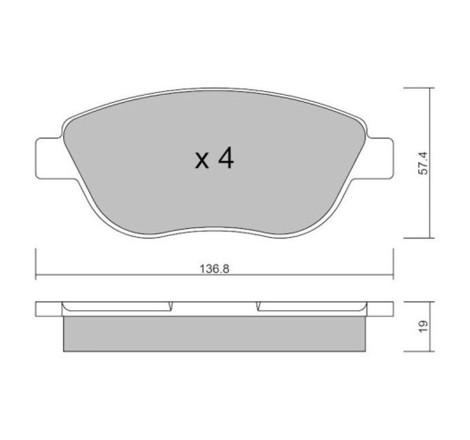 Plaquettes de frein avant GT2i Club pour Peugeot 206 RC / GTi 180 (étriers BOSCH)