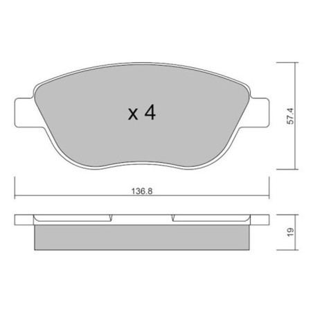 Plaquettes de frein avant GT2i Club pour Peugeot 206 RC / GTi 180 (étriers BOSCH)