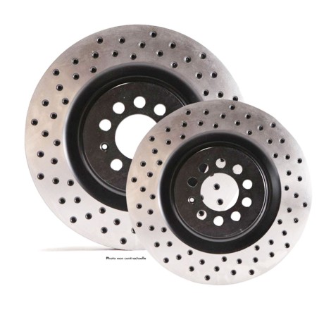 Disques de frein arrière pleins TAROX finition D95 percés pour Peugeot 206 S16 / RC / GTi