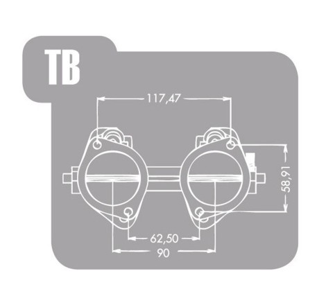Pipe d'admission Jenvey pour Peugeot 206 S16 / GTi (moteur EW10J4 / empreinte TB)