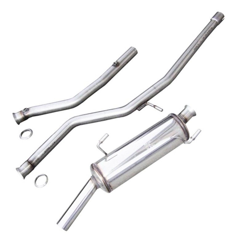Ligne d'échappement Groupe N (double sonde) 54mm INOXCAR pour Peugeot 206 S16 GTi