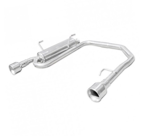 Silencieux / Terminal d'échappement duplex (sorties rondes 102mm) INOXCAR pour Peugeot 206 S16 GTi 136cv (1999-2004)
