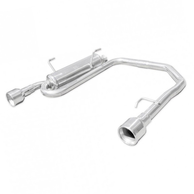 Silencieux / Terminal d'échappement duplex (sorties rondes 102mm) INOXCAR pour Peugeot 206 S16 GTi 136cv (1999-2004)