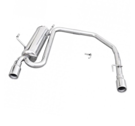 Silencieux / Terminal d'échappement duplex (sorties rondes 80mm) INOXCAR pour Peugeot 206 S16 GTi 136cv (1999-2004)