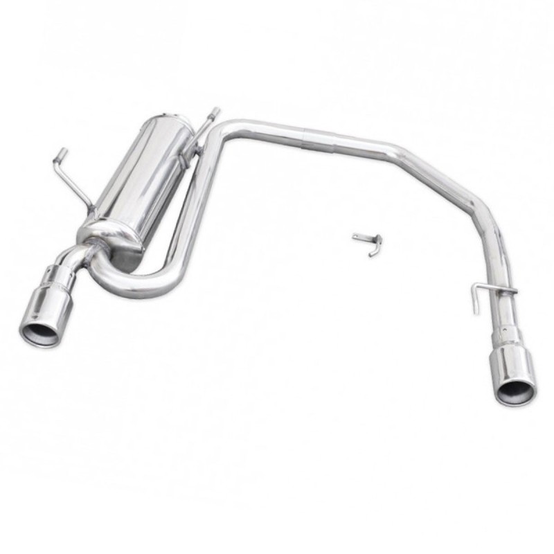 Silencieux / Terminal d'échappement duplex (sorties rondes 80mm) INOXCAR pour Peugeot 206 S16 GTi 136cv (1999-2004)
