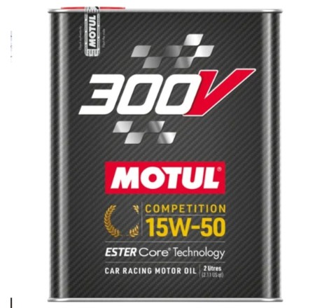 Huile moteur MOTUL 300V 15W50 Compétition (2 litres)