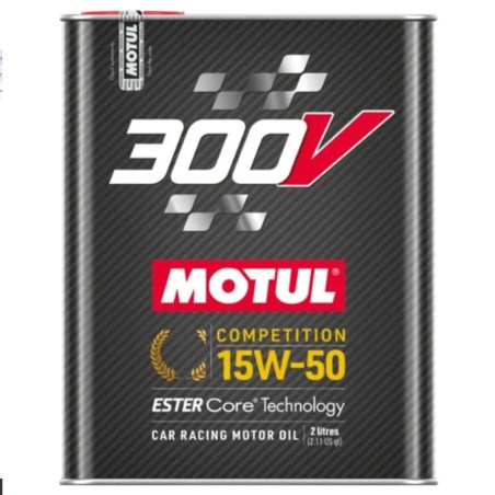 Huile moteur MOTUL 300V 15W50 Compétition (2 litres)