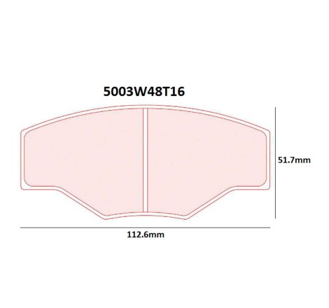 Plaquettes de frein avant Carbone Lorraine 5003W48T16 RC5/RC6/RC8 pour Peugeot 205 GTi / Rallye 1.6 1.9 (1988-1993)