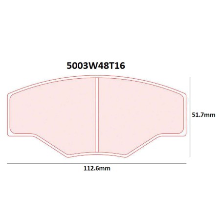 Plaquettes de frein avant Carbone Lorraine 5003W48T16 RC5/RC6/RC8 pour Peugeot 205 GTi / Rallye 1.6 1.9 (1988-1993)