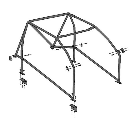 Arceau de sécurité SPARCO pour Peugeot 205 GTi 1.6 / 1.9