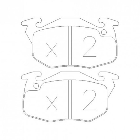 Plaquettes de frein avant GT2i Club pour Peugeot 205 Rallye / GTi 1.6 (1983-1996 / étriers BENDIX)
