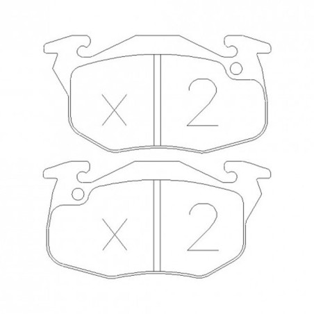 Plaquettes de frein avant GT2i Race pour Peugeot 205 GTI 1.6 / Rallye (étriers BENDIX)