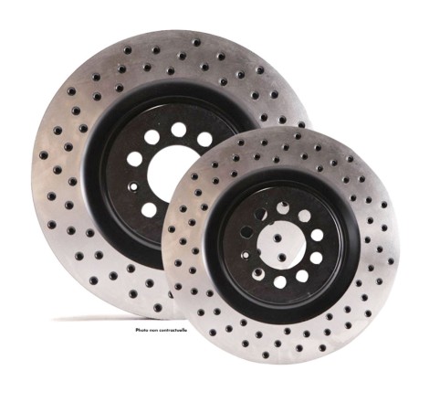 Disques de frein avant ventilés TAROX finition D95 percés pour Peugeot 205 GTi 1.6 / Rallye / Citroën Visa GTi 1.6